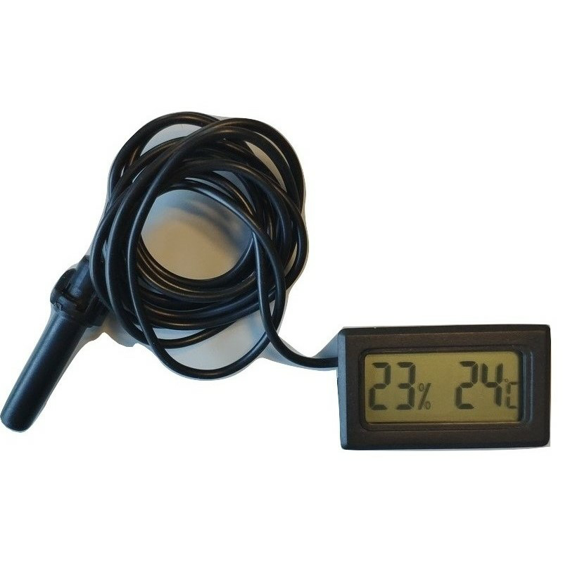 TERMOIGROMETRO DIGITALE PANNELLO NERO