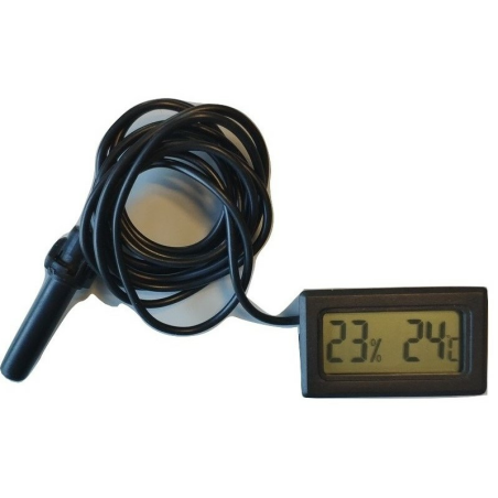 TERMOIGROMETRO DIGITALE PANNELLO NERO
